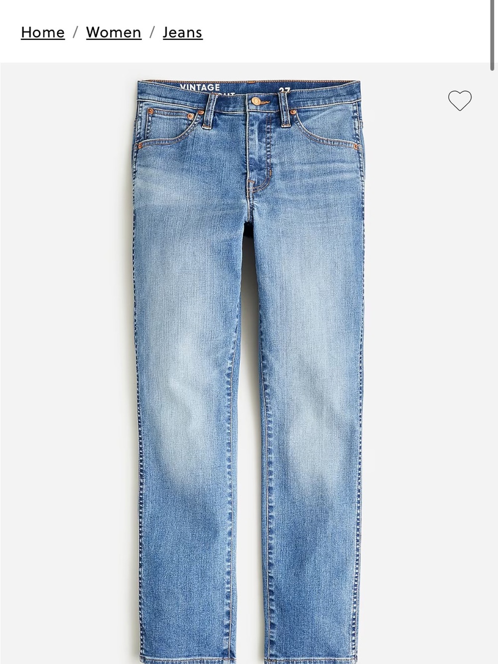 J Crew Vintage Slim Straight Jeans